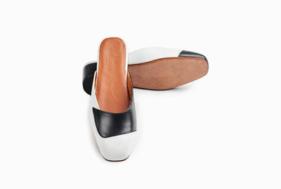 Blanc Spectator Mule - Marquina Shoemaker