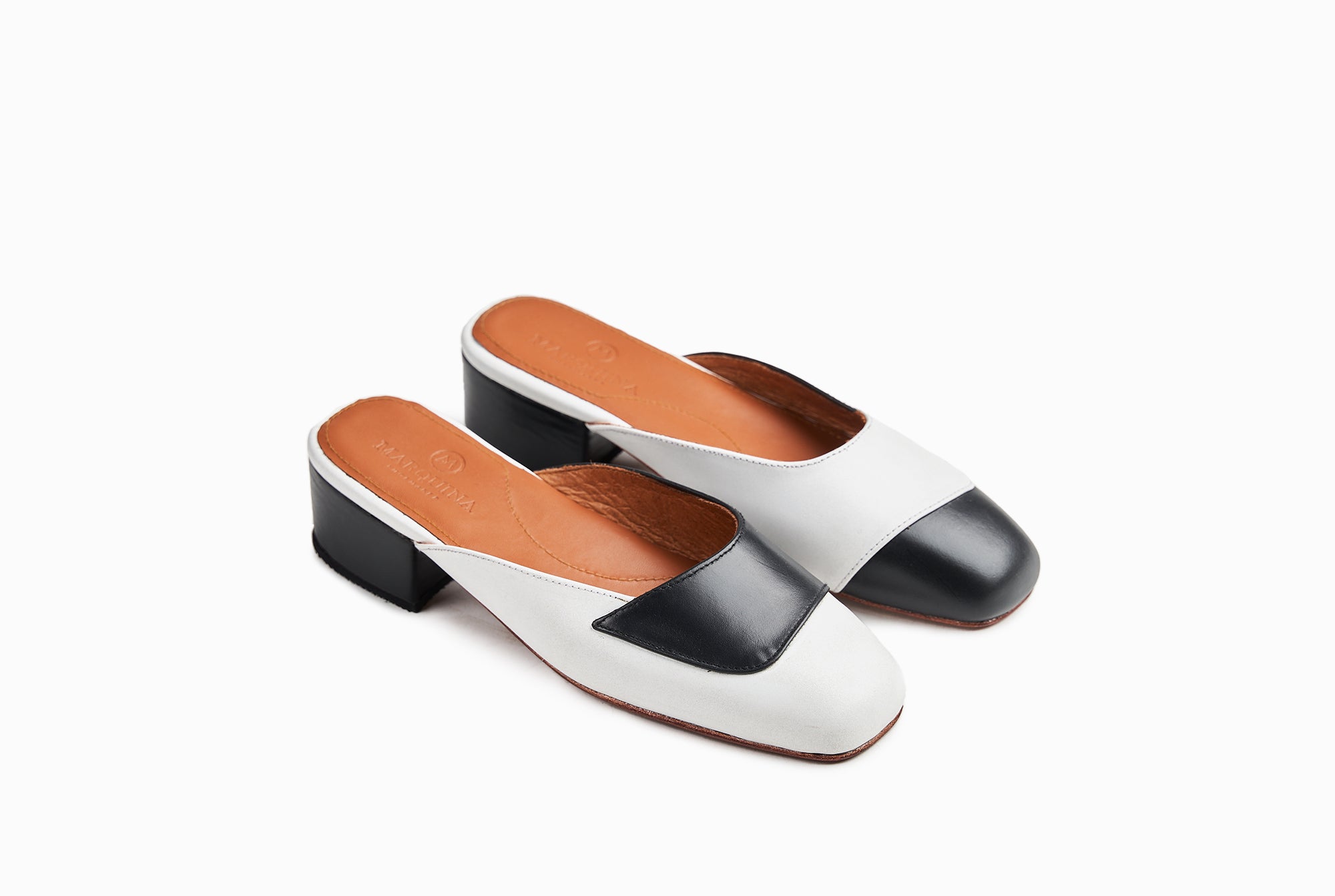 Blanc Spectator Mule - Marquina Shoemaker