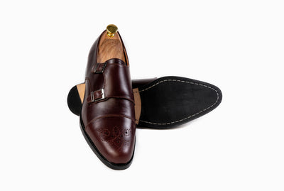 Grand Double Monkstraps - Oxblood Burgundy - Marquina Shoemaker