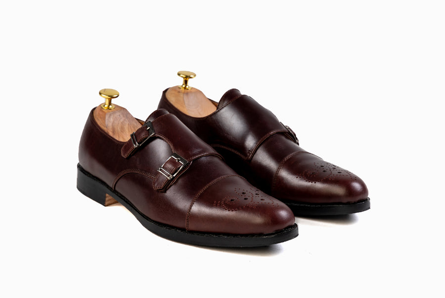 Grand Double Monkstraps - Oxblood Burgundy - Marquina Shoemaker