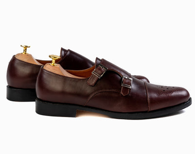 Grand Double Monkstraps - Oxblood Burgundy - Marquina Shoemaker