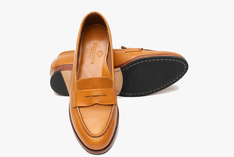 The Bonnie Penny Loafers - Cognac Tan - Marquina Shoemaker