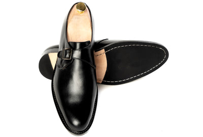 Grand Single Monkstrap - Black Noir - Marquina Shoemaker