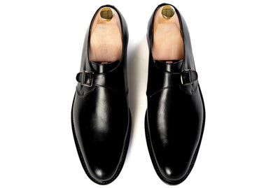 Grand Single Monkstrap - Black Noir - Marquina Shoemaker