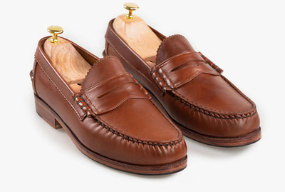 The Grand Penny Loafers - Chestnut Brown - Marquina Shoemaker