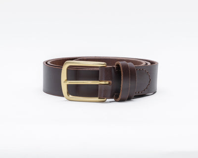 Oxblood Mahogany Leather Belt - Marquina Shoemaker