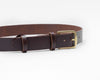 Oxblood Mahogany Leather Belt - Marquina Shoemaker