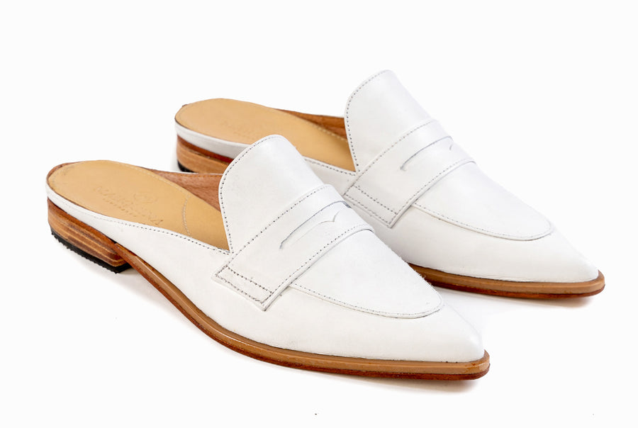 Posh Penny Loafer - Ivory White - Marquina Shoemaker