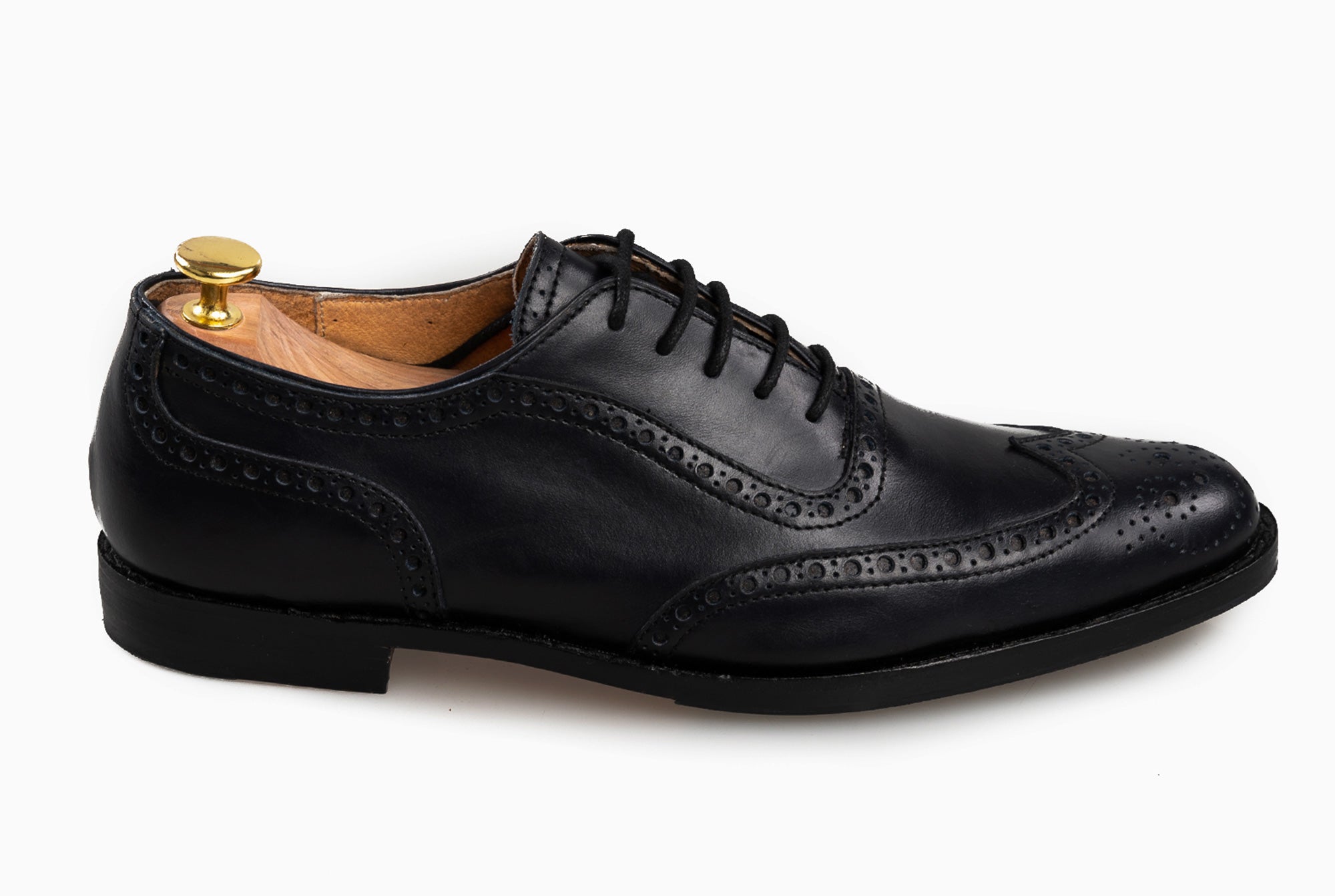 The Grand Wingtip Oxford -Black Noir - Marquina Shoemaker