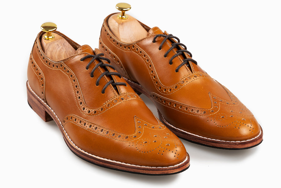 The Grand Wingtip Oxford - Cognac Tan - Marquina Shoemaker